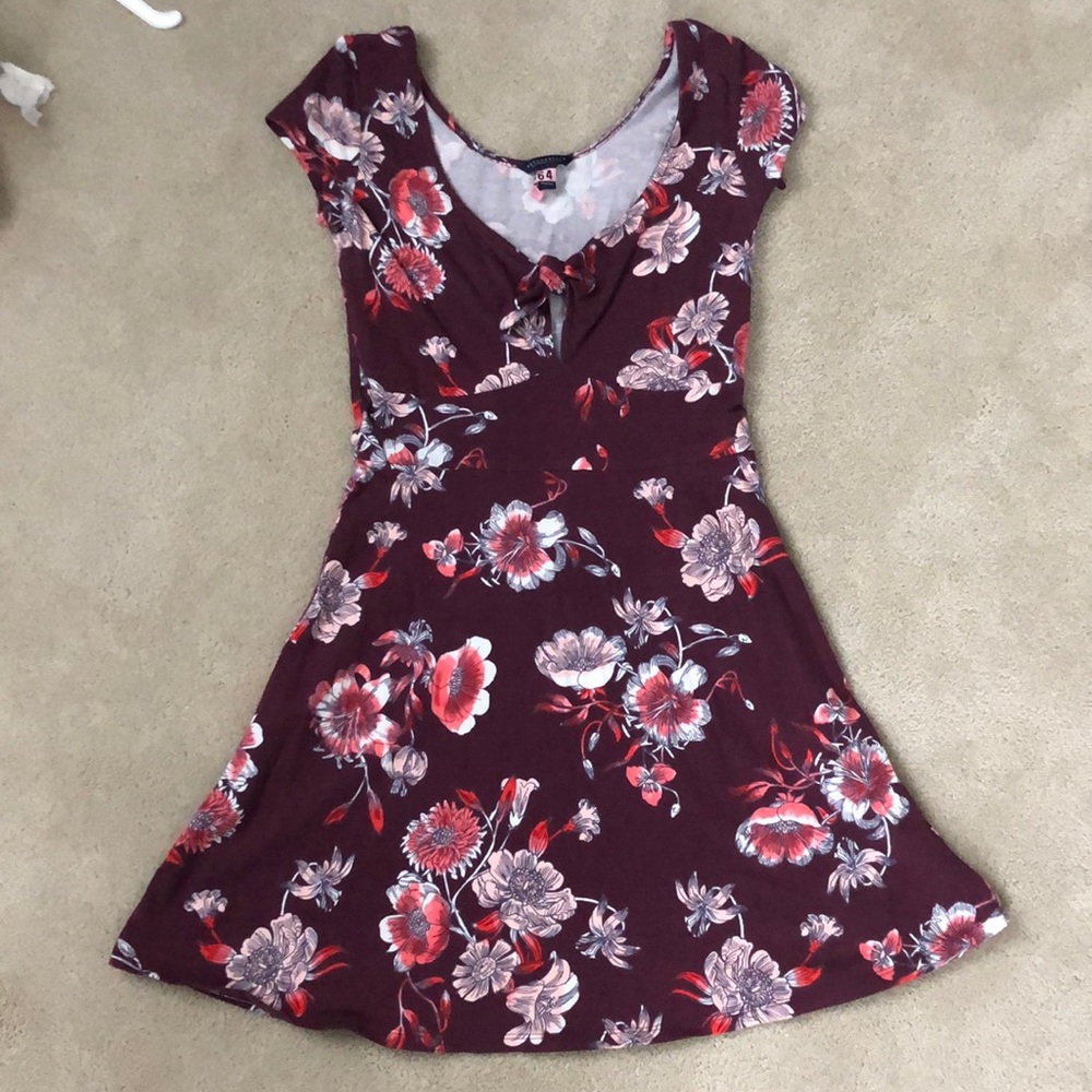 Aeropostale Fit & Flare Flowered Dress